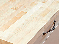 Arbeitsplatte / Küchenarbeitsplatte Massivholz Ahorn kgz 40/3050/650