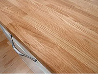 Arbeitsplatte / Küchenarbeitsplatte Massivholz Eiche kgz 19/26/40 x 4200 x 600/800 mm