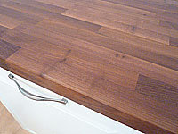 Arbeitsplatte / Küchenarbeitsplatte Massivholz Akazie / Robinie kgz 40/3050/650