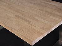 Arbeitsplatte / Küchenarbeitsplatte Massivholz Eiche kgz 40/3000/650